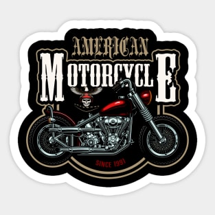 American Motorcycles Bikers Road Sticker